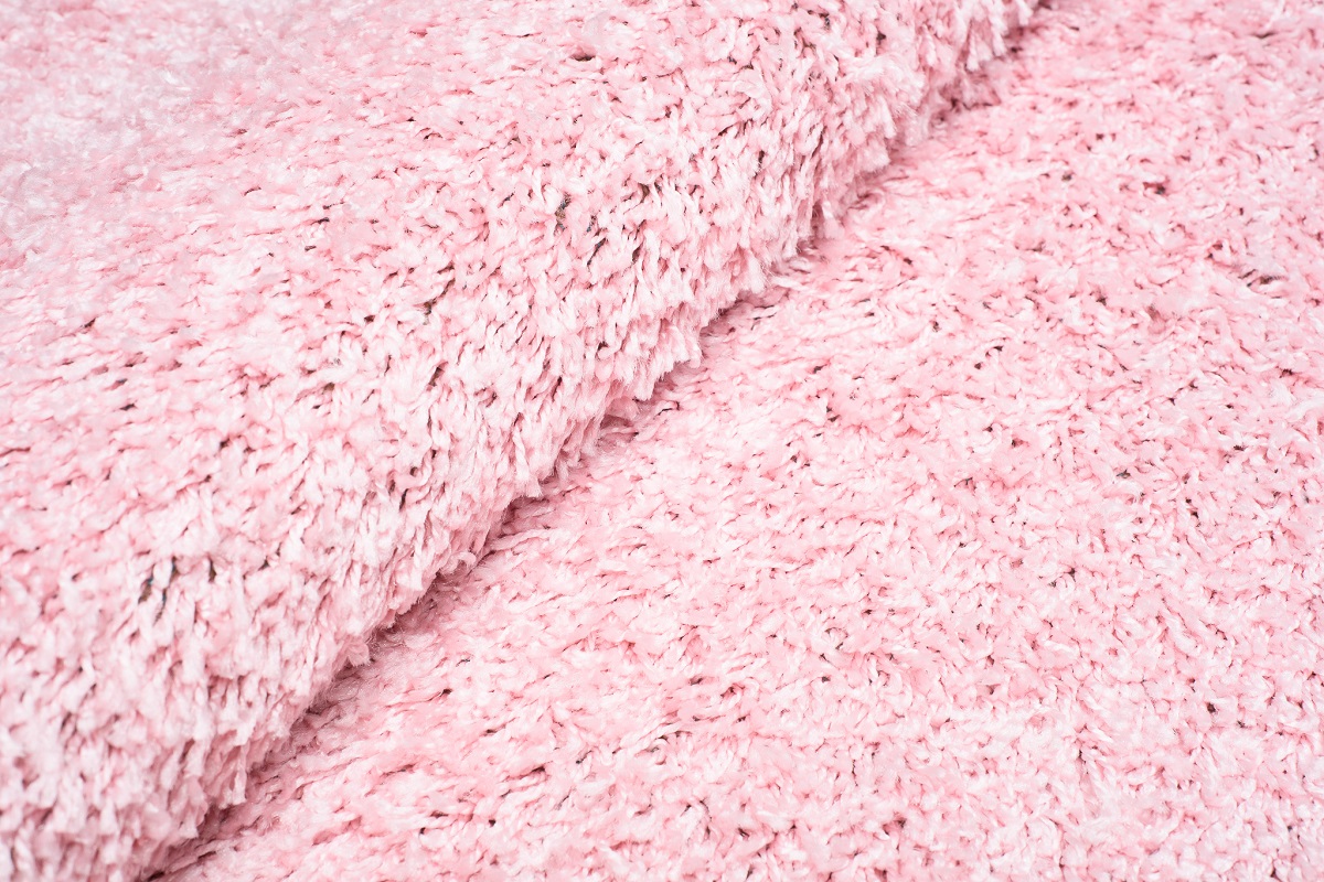 Běhoun Shaggy Parisian světle růžový š. 120cm